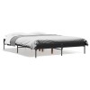 VidaXL Cadru de pat, negru, 135x190 cm, lemn prelucrat și metal 845041