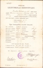 HST A1905 Certificat școlar 1907 Făgăraș elevă rom&amp;acirc;ncă ortodoxă foto