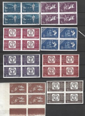 ROMANIA 1958 - CENTENARUL MARCII POSTALE (NEDANTELAT), BLOCURI, MNH - LP 463a foto