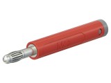 Conector banană 4mm ST&Auml;UBLI 32A 60V roșu nichelat cod 64.2054-22