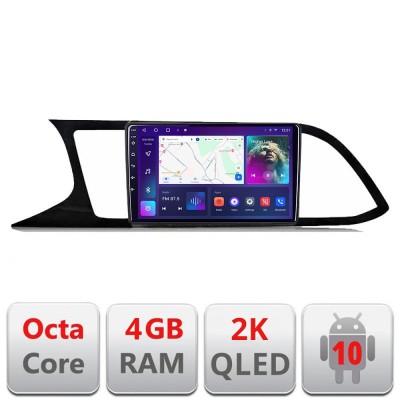 Navigatie Seat Leon MIB C-306 Android Octa Core Ecran 2K QLED GPS 4G 4+32GB 360 KIT-306+EDT-E409-2K CarStore Technology foto