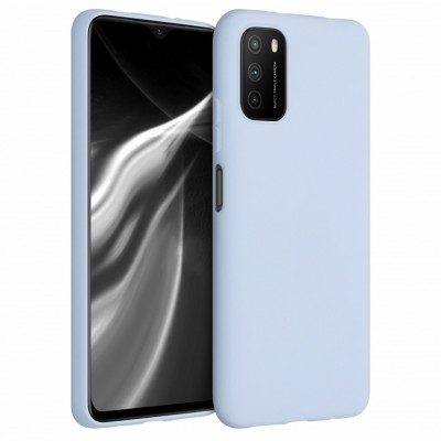 Husa pentru Xiaomi Poco M3, Silicon, Albastru, 53971.58 foto