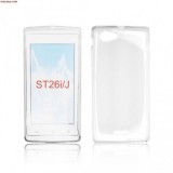 Husa Silicon Clear Sony Xperia J ST26i Transparent