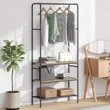 vidaXL Suport pentru haine cu rafturi Stejar sonoma 77 x 30 x 171 cm