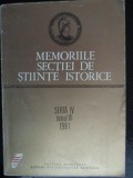 Memoriile sectiei de stiinte istorice seria 4, tomul 6, 1981