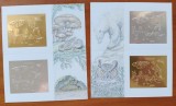 GUYANA 1994- 4518-19 Faună Insecte Lăcustă Molie Ț&acirc;nțar pe folie AUR ARGINT&#039;&#039;-2coli -nedant&#039;&#039;Metalizate--tiraj redus-MNH NESTAMP. -vezi scan, Nestampilat
