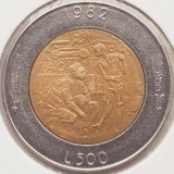 2649 San Marino 500 lire 1982 Fight against hunger; FAO km 140