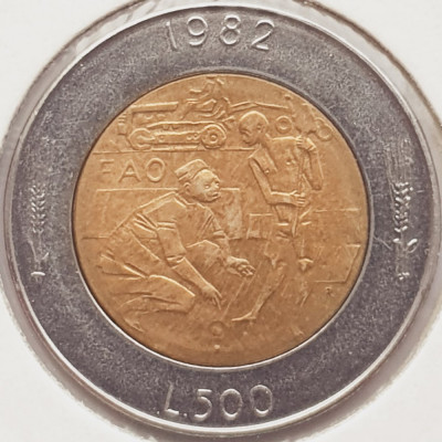 2649 San Marino 500 lire 1982 Fight against hunger; FAO km 140 foto