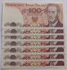 Polonia , 100 Zlotych 1986, 7 serii consecutive