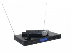 Microfon wireless cu o baza si 2 microfoane, Omnitronic VHF-450 foto