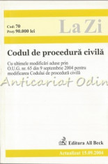 Codul De Procedura Civila - Actualizat Septembrie 2004 foto