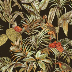 DUTCH WALLCOVERINGS Tapet model Pasarea paradisului, negru foto