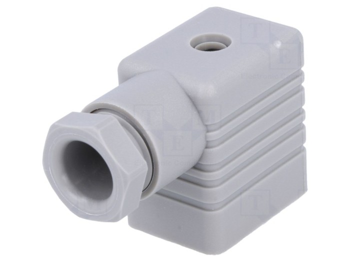 Conector cu valvă 3 pini 90&deg; IP65