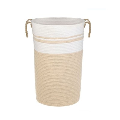 Cos de rufe cu sfoara de bumbac si manere, 42 x 55 cm &amp;ndash; capacitate 60L, practic si elegant foto
