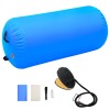 VidaXL Rulou de gimnastică gonflabil cu pompă, albastru, 120x75 cm PVC
