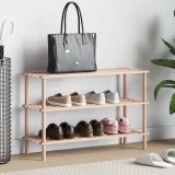 vidaXL Raft de pantofi cu 3 niveluri, lemn masiv de brad 285200