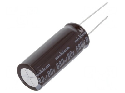Condensator electrolitic low ESR 680uF 80V THT foto