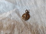 MEDALION HERUVIM aurit 1900 FRANTA de colectie UNIC manopera EXCEPTIONALA superb