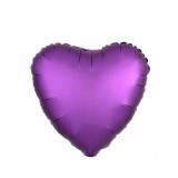 Balon Folie Satin Inima Mov - 45 cm