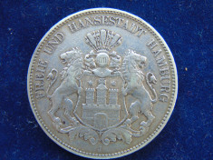 Moneda argint 5 Mark 1903 J, Hamburg (cn78) foto