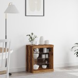 VidaXL Dulap cu lumini LED, lemn vechi, 60,5x37x67 cm