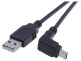 Cablu USB 2.0 A la Mini B &icirc;n unghi 1,8m Negru