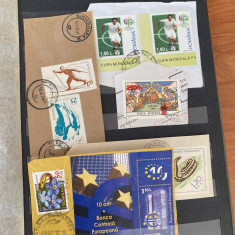 Lot timbre Romania, fiscale, uzuale, blocuri, timbre rare stampilate pe fragment