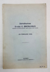 Sarbatorirea D-rului C. BACALOGLU (29 FEBRUARIE 1936) - BUCURESTI *DEDICATIE foto