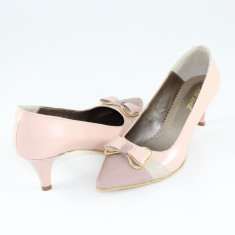 Pantofi cu toc dama piele naturala - Nike Invest roz - Marimea 39 foto