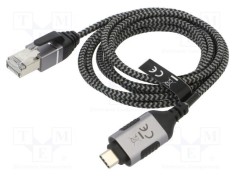 Cablu USB 3.1 RJ45 - USB C, 1,5m, U/FTP, Goobay