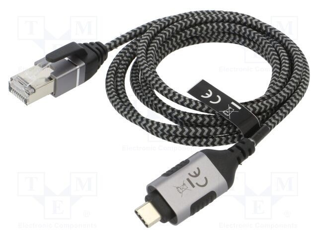 Cablu USB 3.1 RJ45 - USB C, 1,5m, U/FTP, Goobay