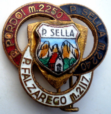 I.819 ITALIA INSIGNA TURISM MUNTII ALPI PASSO SELLA, PORDOI, FALZAREGO email foto