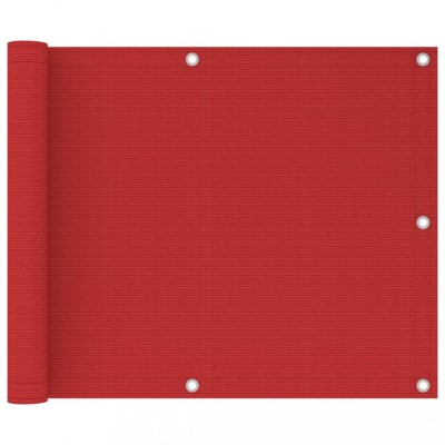 Gossi paravan de balcon, rosu, 75x300 cm, hdpe foto