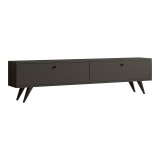 Cumpara ieftin Comoda TV Jate Gri inchis 160x25x40 cm