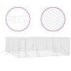 Padoc de exterior pentru caini argintiu 6x6x2 m otel galvanizat