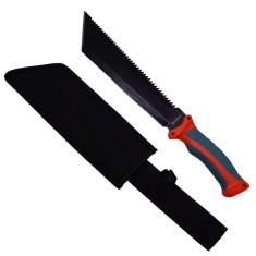 Maceta de vanatoare DEPOX&reg;, Spirit Blade, 39 cm, otel inoxidabil, neagra, teaca inclusa