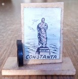 Microvedere Constanta 1955, Bibelou Plastic Vintage RPR, Miniatura Colectie, 35x18.5x32mm