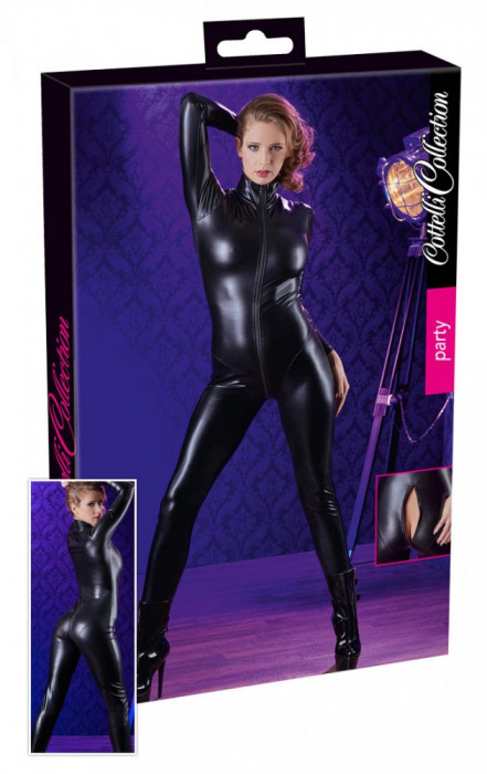 Salopeta Sexy Din Latex, Negru, M