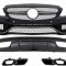 Bara Fata cu Difuzor Bara Spate cu Ornamente Evacuare Sport Editie Neagra Mercedes C-Class W205 S205 (2014-2020) C63 Design Performance AutoTuning