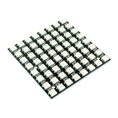 Placa cu 64 LED-uri RGB 5050 WS2812 foto