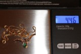 Cumpara ieftin Colier Antic Aur 18k Cu Smaragd Si Briliante