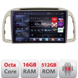 Navigatie Nissan Micra 2002-2010 Android radio gps internet 8 core QLED 2K 16+512GB 360 Edotec