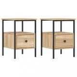 Cumpara ieftin Noptiere, 2 buc., stejar sonoma, 34x36x50 cm, lemn compozit