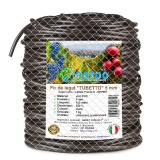 Fir de legat din plastic PVC, TUBETTO, 5 mm, 120 metri, 1 kg, maro, foarte elastic, NRP007