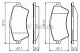 Set placute frana,frana disc LAND ROVER FREELANDER Soft Top (LN) (1998 - 2006) BOSCH 0 986 424 721