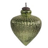 Cumpara ieftin Set 3 globuri brad Craciun sticla verde 16x20 cm