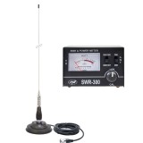 Antena CB PNI ML100 100 cm cu magnet 125 mm si reflectometru SWR-300