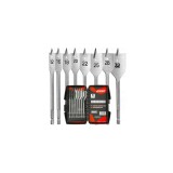 Set 8 burghie plate, dalti pentru lemn 12-32mm Verke