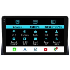 Navigatie Dedicata Volkswagen Transporter, Multivan (2003-2015), 9Inch, 8Gb Ram, 256Gb Stocare, Carplay