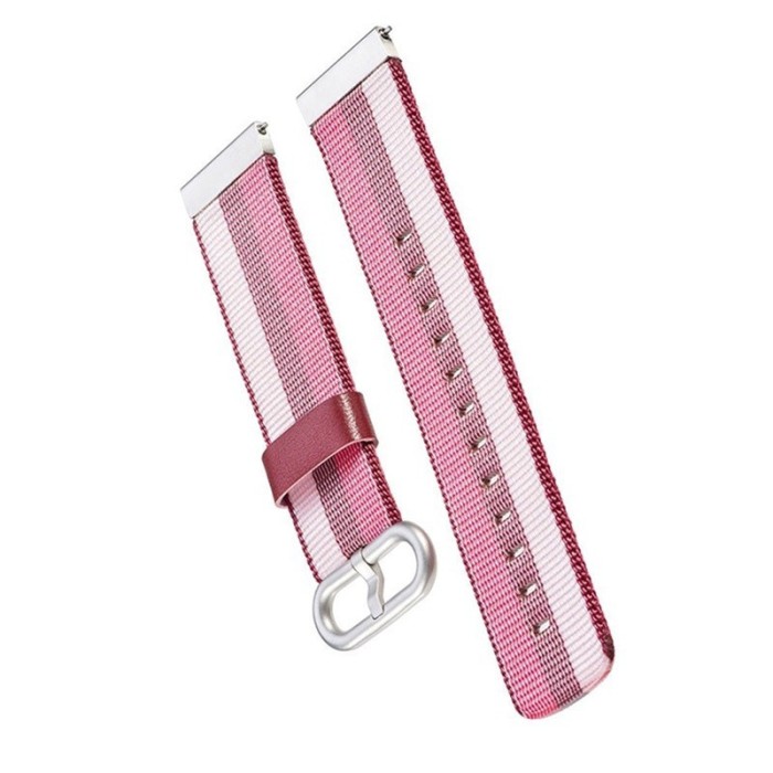 Curea material textil, compatibila Garmin Forerunner 55, telescoape Quick Release, Roz